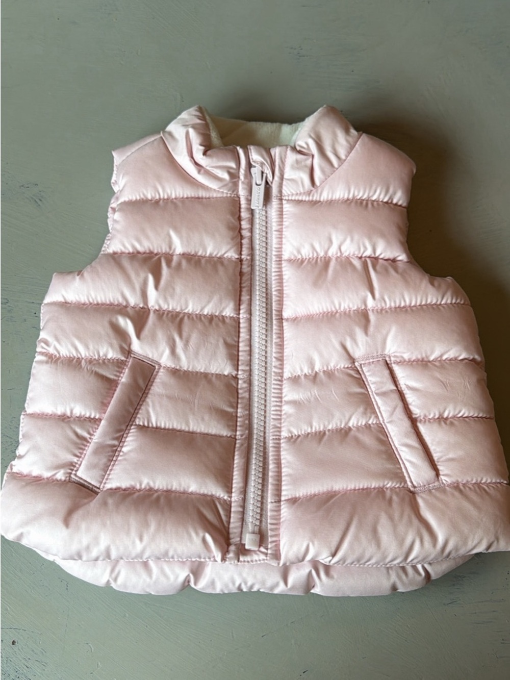 Kids Pink Quilted Jacket Label